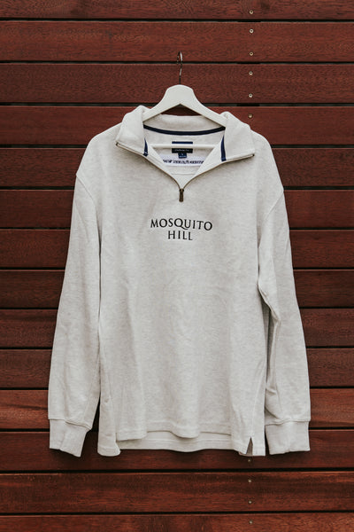 MHW Quarter Zip Sweater in White Marle by ORTC – Mosquito Hill Wines